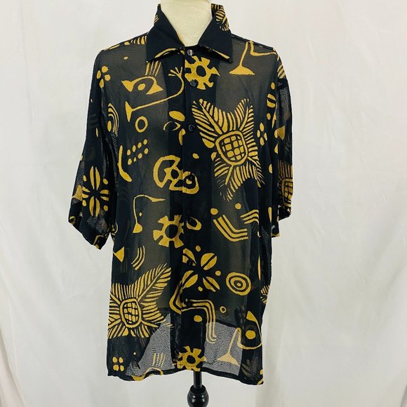 Giorgio Danieli Other - Giorgio Danieli Button Down Sheer Printed Club